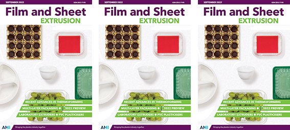 PlasticsWorld's tweet photo. OUT NOW Film and Sheet Extrusion’s new September issue looks at #plasticiser producers taking a bio approach, multi-layer #packaging #recyclability and innovations in #thermoforming technology. Plus there’s a #K2022 machinery preview. Read it here: https://t.co/fnYNwuVYPC https://t.co/HyWQn1Gpqj