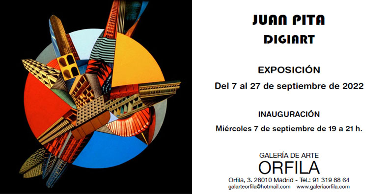 GaleriaOrfila's tweet photo. #Exposición'Digiart' de @PitaPintor
Inicia la Temporada 2022-23 conmemorativa del 50 ANIVERSARIO de la fundación de @GaleriaOrfila
#artedigital #digitalart #técnicasmixtas #mixedtechniques #collage https://t.co/fhXdpM7MfU 
@zapatosrosas @Laberintosarte @LaHornacina @arterritorio https://t.co/XfoSNBYseG
