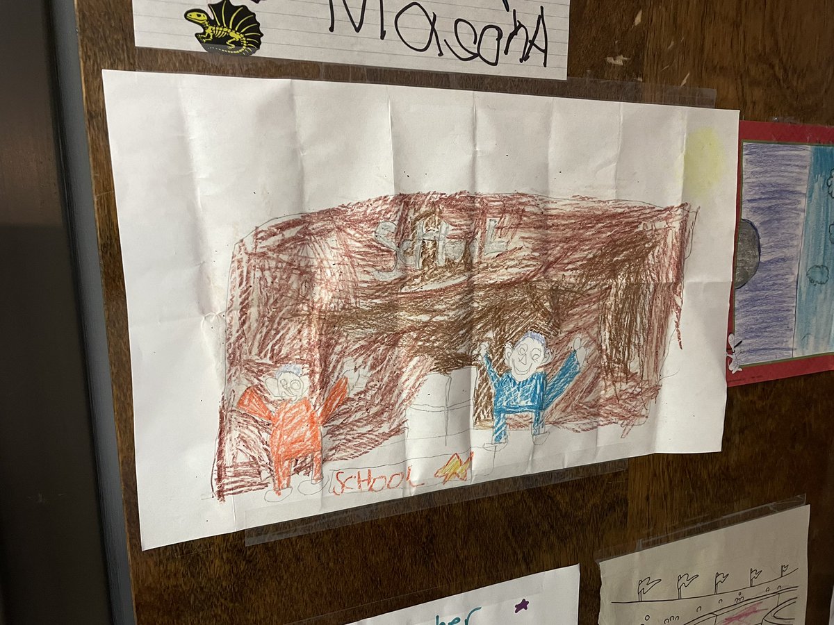 Best part of my office door is it’s covered in student work. Thanks Joseph. I love the picture of our school! #sssct