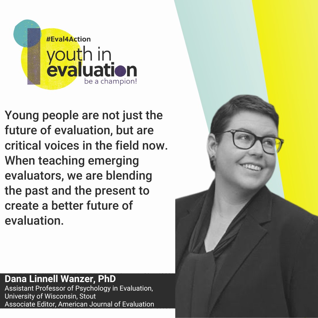 Come see why professionals in North America are engaging #youth in #evaluation What actions have you taken to support youth in evaluation? #Eval4Action 🔆Respond below and Get Highlighted🔆 Thank you Dana Linnell for your response and your work with youth!