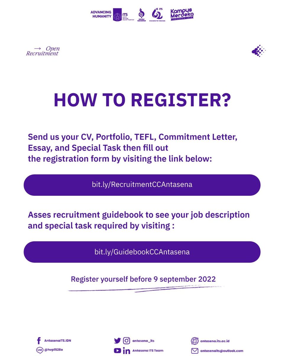 its_campus's tweet photo. Head your finger right now to
https://t.co/VrQgdb4PFG
to open the registration link or spread the news to your close fellas. We can’t wait to welcome you on the team. Good luck!😉⚡️

#AntasenaITS
#ShellEcoMarathon
#ShellUntukIndonesia
#EmbracetheFuture
#ITSCampus
#ITSSurabaya https://t.co/JXrH5Y4VtF