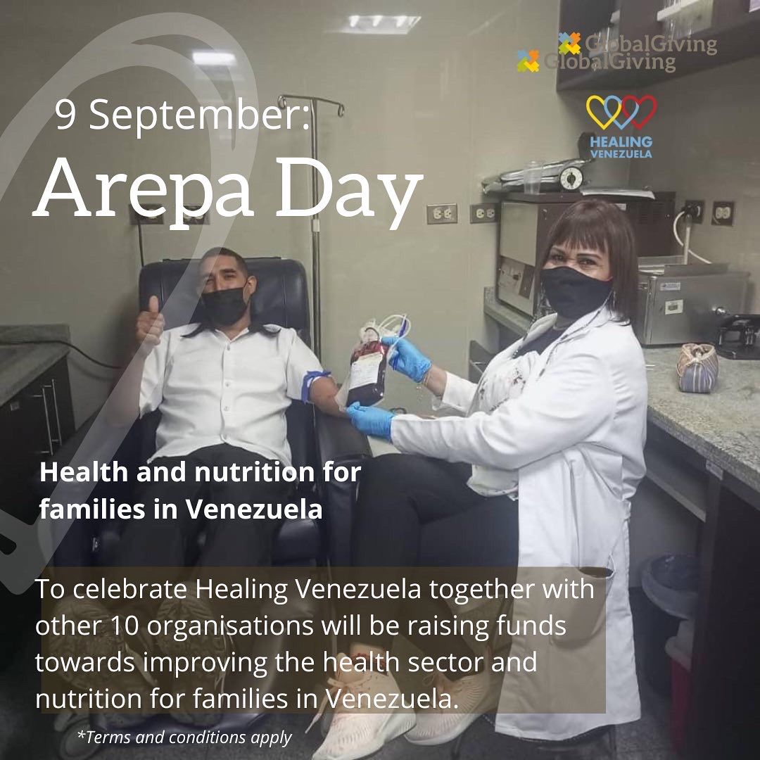 Celebrate World Arepa Day with Healing Venezuela and Global Giving! 

We are delighted to have partnered with the fundraising platform <a href="/GlobalGiving/">GlobalGiving</a> and 10 other NGOs. 

#ArepaWorldDay #DiaDeLaArepa #FundraisingWithPurpose #InfrastructureProgramme #Gracias #TeamWorkVenezuela