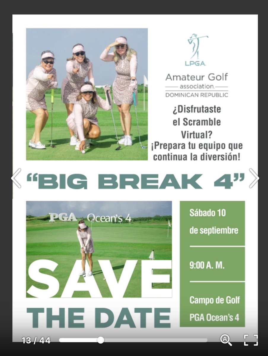 BIG BREAK 4. This Saturday September 10 at PGA Ocean’s 4