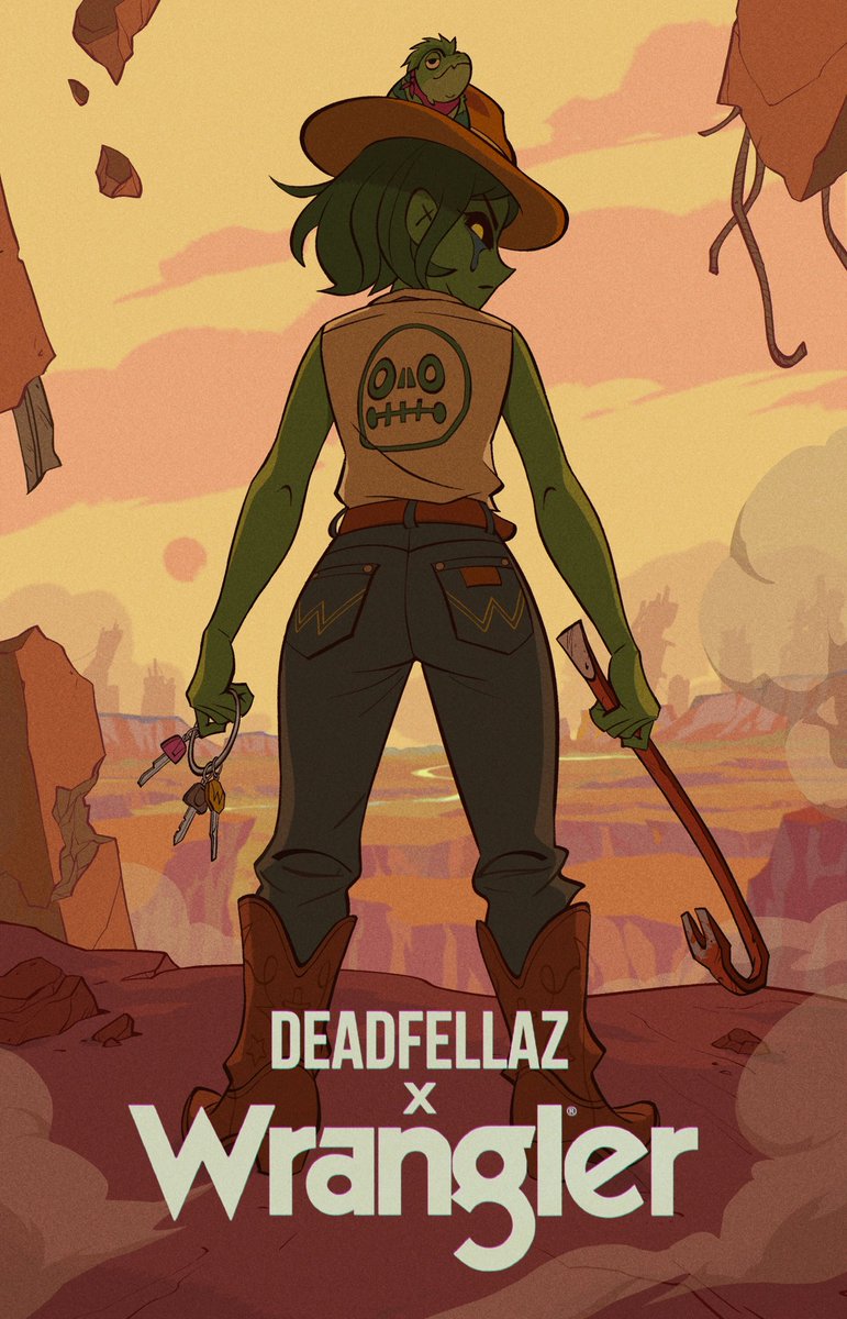 Deadfellaz's tweet image. What’s green and wears denim?
A @Deadfellaz X @Wrangler partnership.
