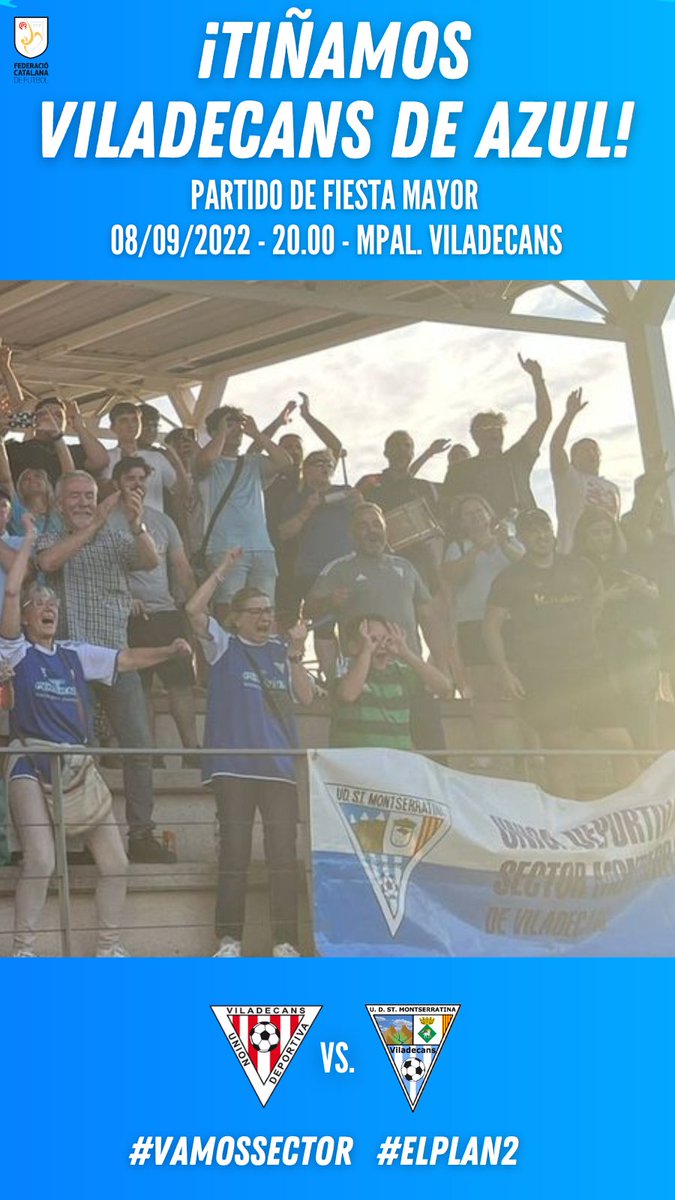 udsectorm's tweet photo. PRIMER EQUIPO |

Esta tarde os esperamos a todos en el Municipal de Viladecans para animar a los nuestros en el partido ante @UD_Viladecans. ¡Tiñamos Viladecans de azul! 👋💙

#VamosSector #ElPlan2 https://t.co/0Kqbznulcc