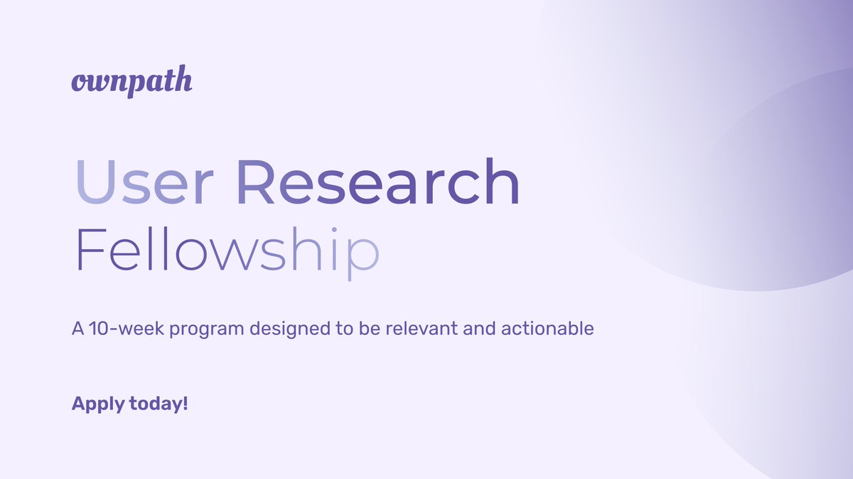 More than 70% of new products fail, primarily because they do not address real user needs 🤯

Building the right solution is so crucial, we’re launching an entire program dedicated to it!

Excited to announce our new program: User Research Fellowship! 🔍