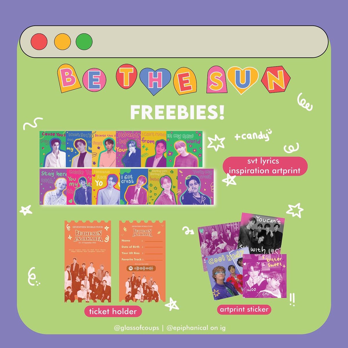 seouicious's tweet photo. 彡 be the sun in jakarta freebies 彡
by @glassofcoups 🌷❇️

♥ [ RTs &amp; likes vv appreciate it] ♥

💬 24 &amp; 25 Sept 2022 
📍ICE BSD 
👚⏱ TBA in this thread 

see uuu caratdeul!💗🌟🌷 (♡´౪`♡)

#bethesuninjkt #seventeen #bethesunjkt @pledis_17 https://t.co/x65i9kvpW7