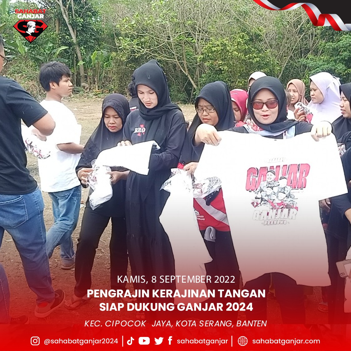 sahabatganjar's tweet photo. Kegiatan deklarasi yang berlangsung tertib dan ramai kali ini berlokasi di Kecamatan Cipocok Jaya, Kota Serang, Banten.

#GanjarPranowo #SahabatGanjar #Ganjar #SAGA #ganjarpilihanrakyat #Banten https://t.co/RDQSXCVLyw