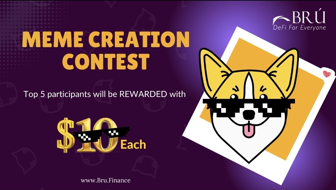 Hola amigos! We come back with another fun #giveaway for our community 😈😈

🌟Brú Finance Meme Contest 🌟 

Make memes on Brú Finance(good ones only😏) and the 5 funniest tummy aching memes will get 10 USDT each 🤑🤑🤑

⚠️For more details - docs.google.com/document/d/1sM…

#BrúContest