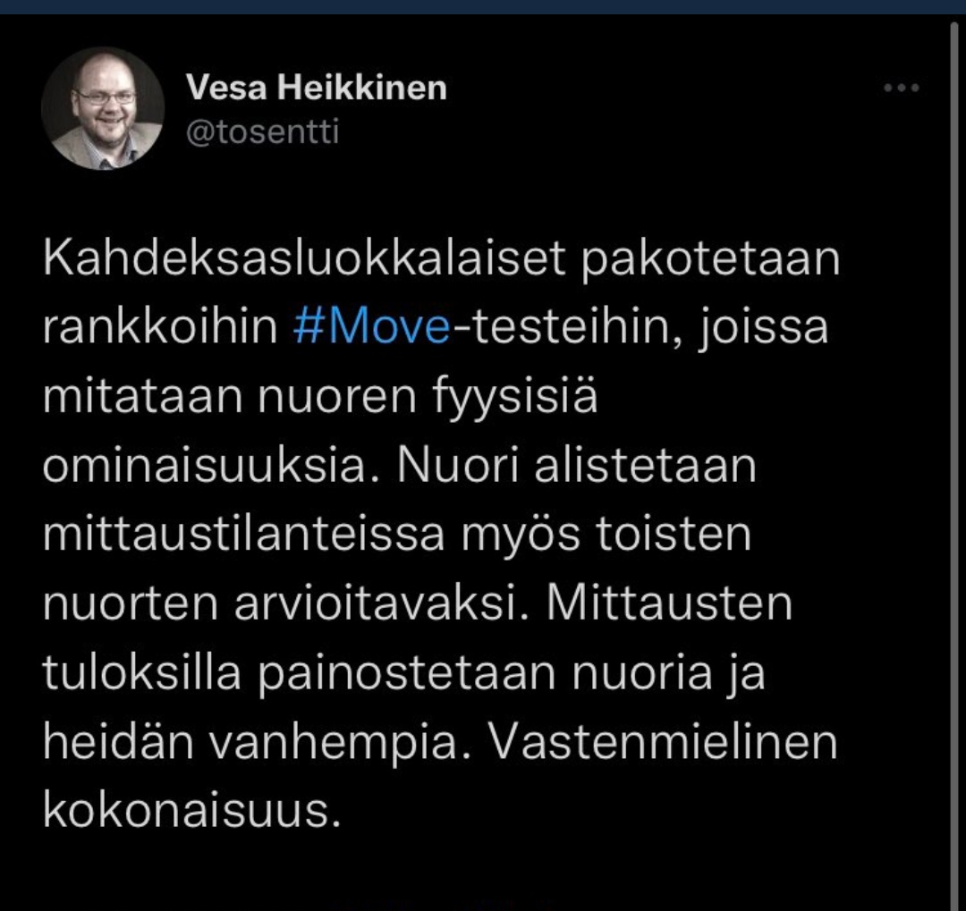 Rankkoja? 😃 Viivajuoksua. Viimeisimmän Move -tutkimuksen mukaan 40 prosenttia 5- ja 8-luokkalaisista ovat niin huonossa kunnossa et se vaikeuttaa arkea. Olisi ehkä hyväkin hieman painostaa vanhempia.