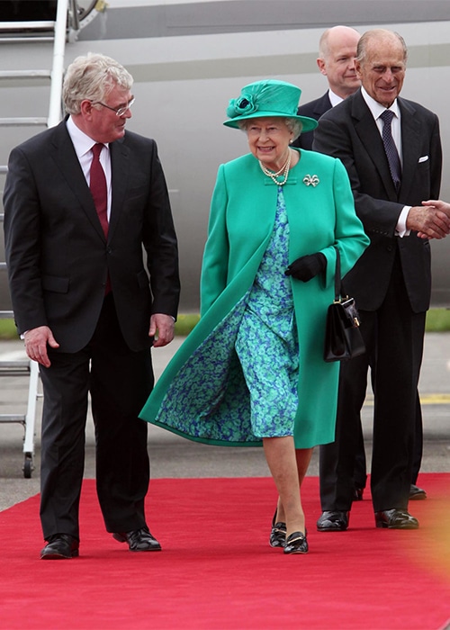 Just a flashback to when Queen Elizabeth became the first UK monarch in 100 years to visit Ireland, laid a wreath in the Garden of Remembrance, wore green, visited Croke Park, chatted with fishmongers, spoke Irish. Her very best ever state visit, said Mary McAleese. God save her.