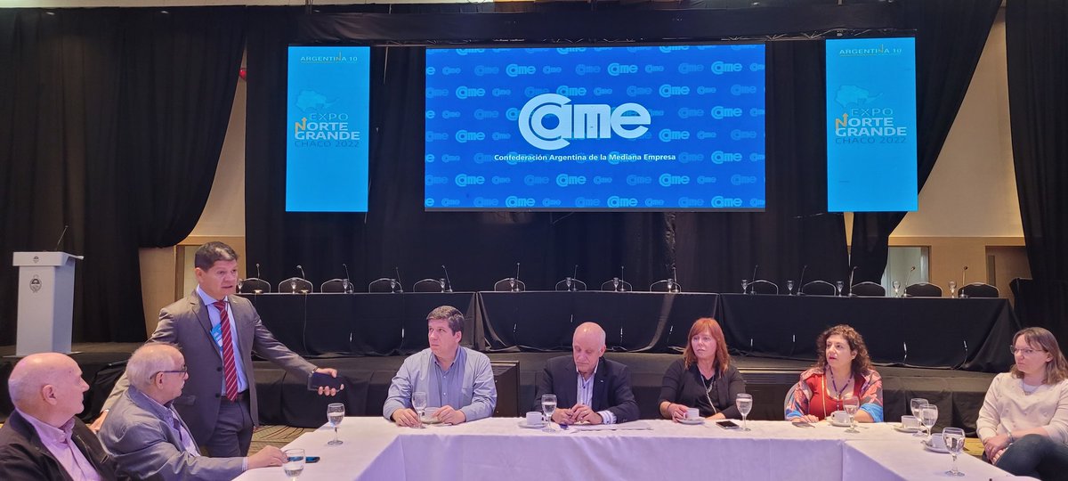 redcame's tweet photo. 🤝 En el marco de la #ExpoNorteGrande, y junto a los principales dirigentes y empresarios #pyme de la región, se realizan los encuentros sectoriales de @ComercioCAME e @IndustriaCAME para abordar problemáticas comunes a la actividad en las provincias del #NorteGrandeArgentino 🇦🇷. https://t.co/l7FxAbtYvU