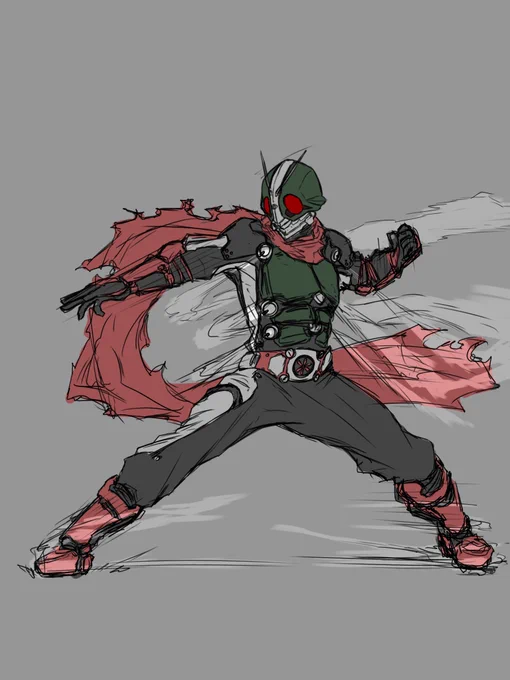 スキマ時間で描いた雑ライダー 