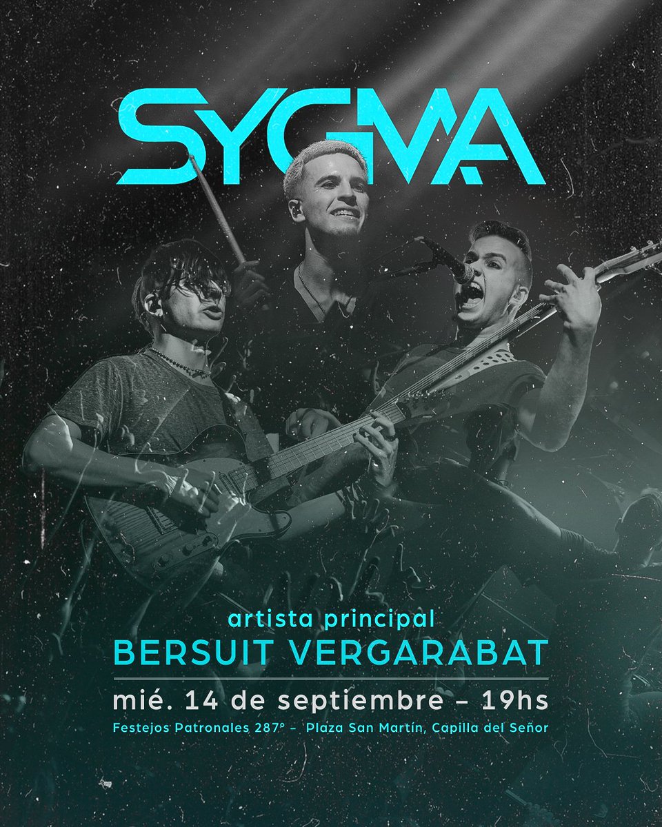 Se nos viene un fechón con LA BERSUIT 🔥

El 14.9 a las 19 hs tocamos para las fiestas patronales de nuestro pueblo Capilla del Señor previo a esta tremenda banda

Nos vemos ahíi 🫶🏼🫶🏼