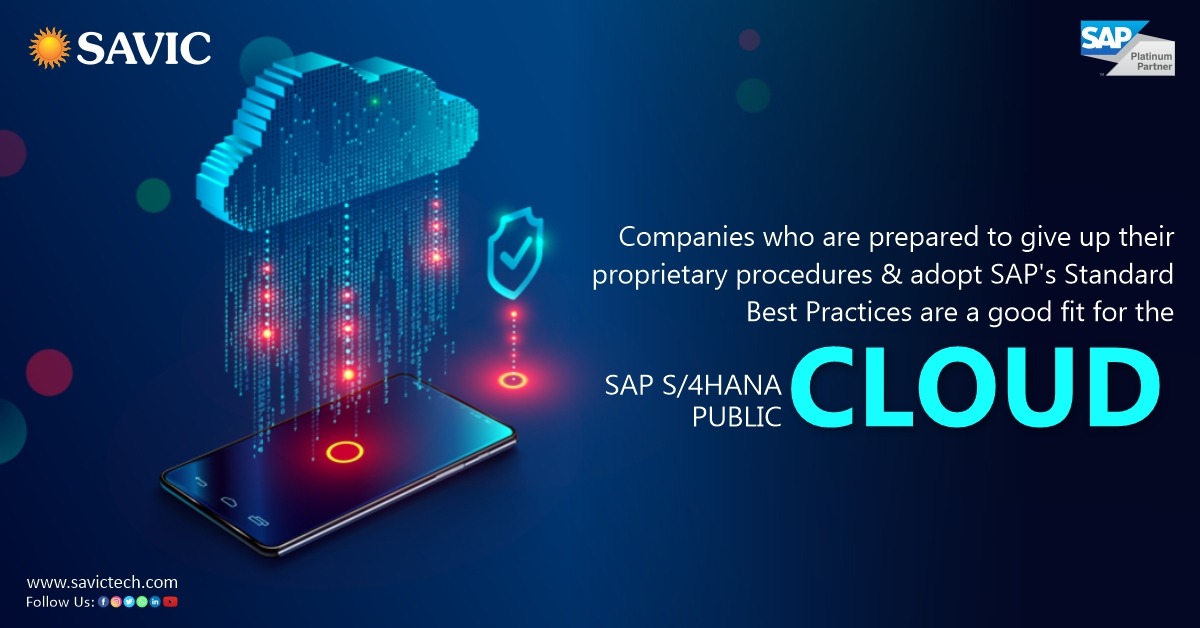 savictechnology's tweet photo. For the SAP S/4HANA Public Cloud, businesses should be ready to abandon their proprietary practices and adopt SAP's Standard Best Practices.

#sap #savictech #s4hanacloud #publiccloud #cloud #erp #erpsoftware #sapindia #sapolutions #services #software https://t.co/OfeRUENl1N
