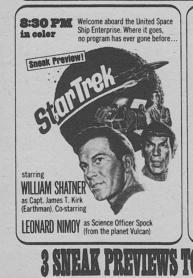 ChasingMoonBk's tweet photo. September 8, 1966: Four days prior to the launch of Gemini 11, NBC attempts to best their competition at CBS and ABC by premiering a new prime time space-themed dramatic series a week before its official announced premiere. Star Trek debuts with the episode "The Man Trap." https://t.co/gRfEhpW3G7