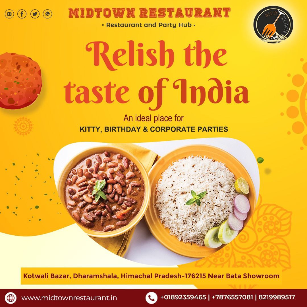 MidtownRestau's tweet photo. Midtown Restaurant &amp; Bar ~ Taste of INDIA!
Website: https://t.co/Ajx15PcVXv
WhatsApp: +91-7876557081
For Booking enquiry:+01892359465
#breakfast #lunch #brunch #SundayBrunch #dinner #tasty #delicious #food #foodie #yum #yummy #bar
#drink #cocktail #wine https://t.co/utcSsMEkkv