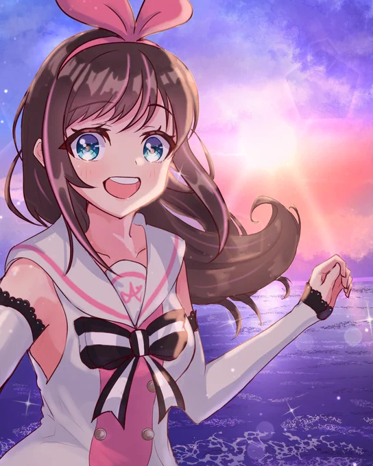 密かに今年初めのアイちゃんと構図近づけて描いてたやつ線の太さとか塗りとか色々変わってるかも… 