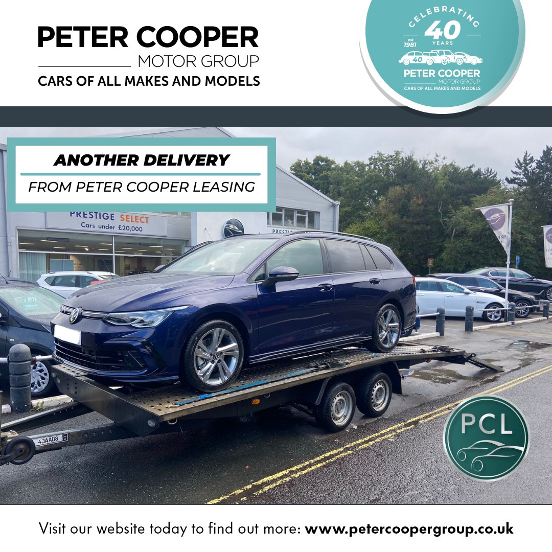 ThePCMG's tweet photo. Signed, sealed, delivered 🚚
Here’s a new Golf R estate going to a business in New Milton.
#PeterCooperLeasing will deliver vehicles anywhere in the country.
#PeterCooperGroup #Leasing #LeasingOffers https://t.co/p30HuuoRFW