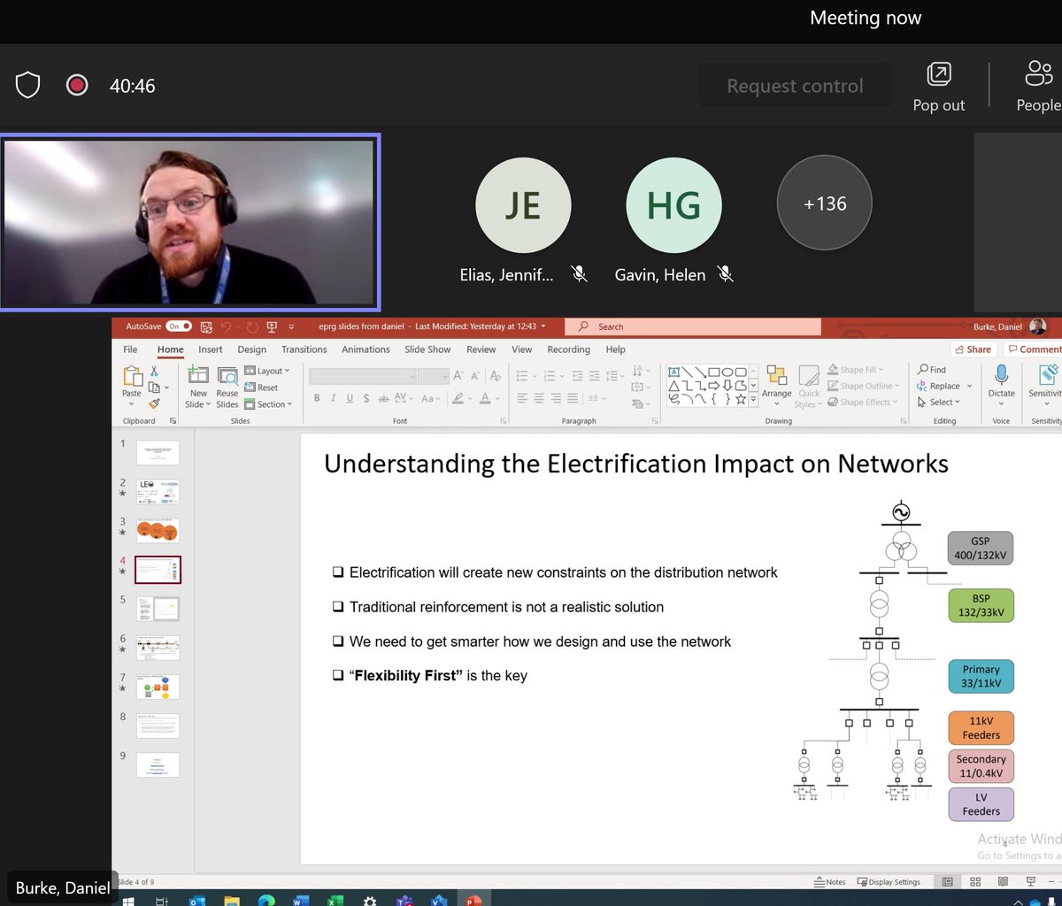 CIBSEepg's tweet photo. We are currently hearing from Daniel Burke on the impact of electrification on the electricity network #EPGPowerHour https://t.co/AcJUJYIuHB