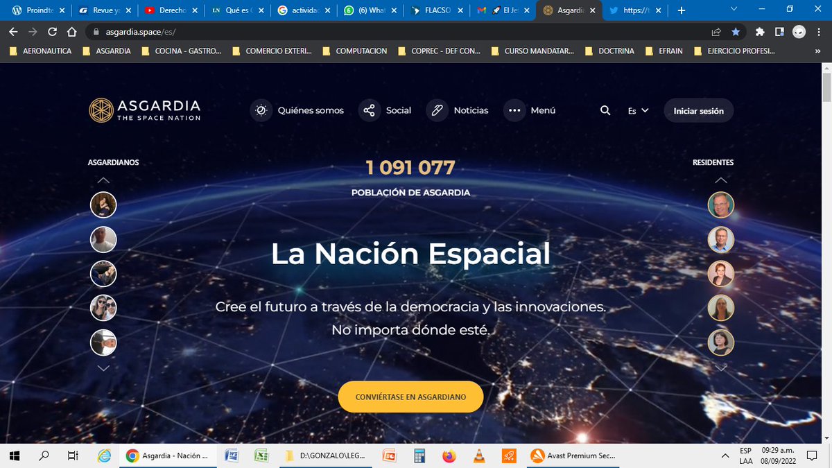 gaafa1969's tweet photo. Somos 1.091.077 ciudadanos de Asgardia. Se viene el Referéndum Digital sobre las enmiendas a la Constitución de la 1ra Nación Espacial cuya Constitución fue adoptada el 28 Libra 0001 (9-set-2017), su objetivo es formar la base de un Estado universal supranacional del futuro. https://t.co/zmDFzFReky
