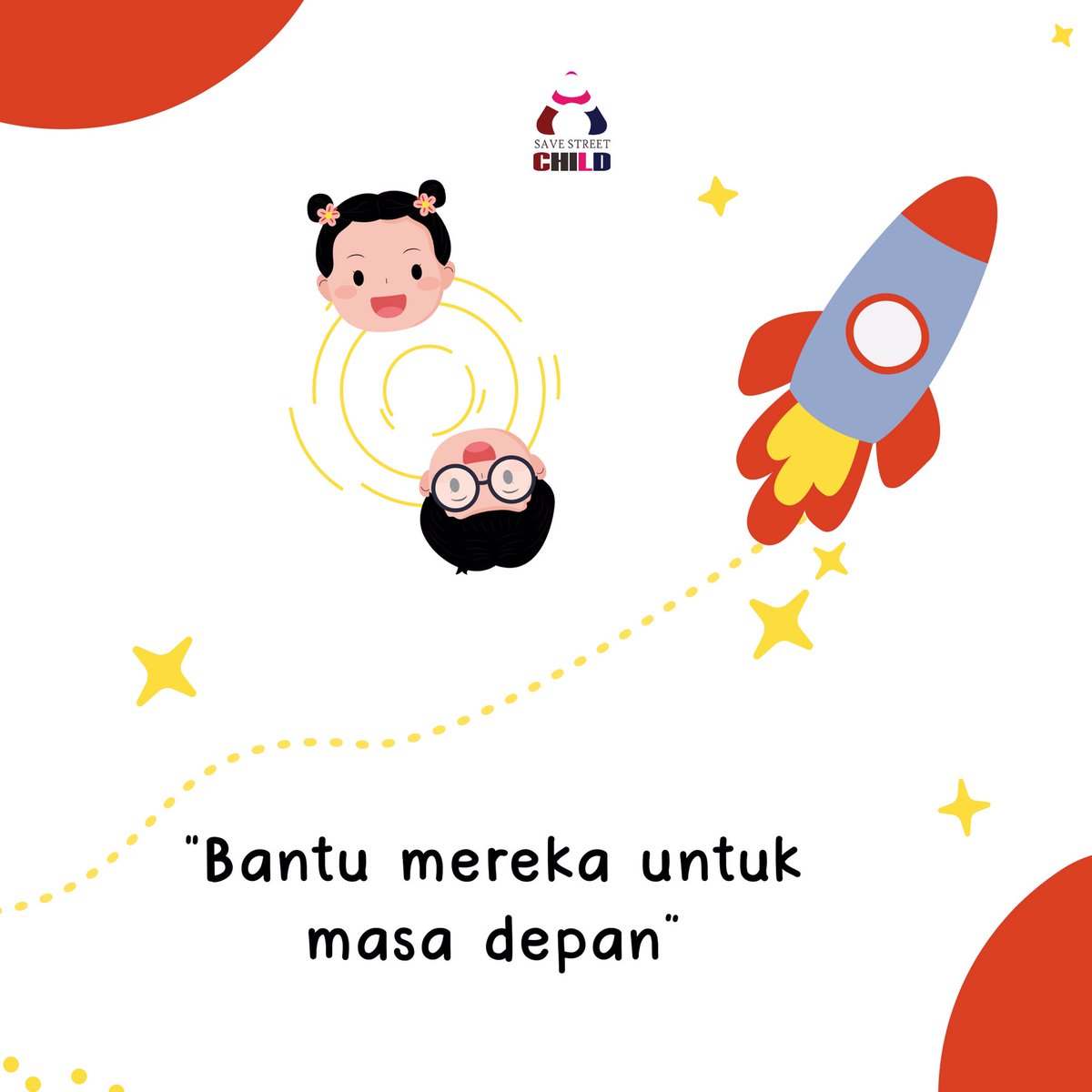 Tujuan dari terbentuknya Save Street Child adalah memberikan tempat belajar alternatif untuk adik-adik kaum marjinal. Kami ingin menjadi wadah untuk adik-adik belajar dan bermain bersama teman-temannya yang lain.