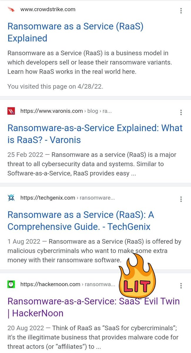 If you search "ransoware as a service AND SaaS" on Google, my article on <a href="/hackernoon/">HackerNoon | Learn Any Technology</a> is ranked no 5 on page 1. I published it 3 weeks ago 🔥🔥🔥