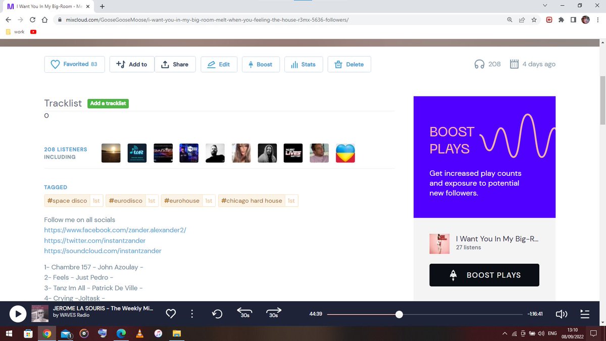 instantzander's tweet photo. Well proud of that so 167 number ones at @mixcloud and counting #instantzander #deephouse #housemusic #bigroomordie @Wakas3rdCousin @BOOTIEJESUS @uforecordz https://t.co/3zMvD3Oylv
