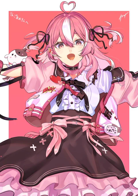 塗り残しがあったのでskeb再納品(修正)しました!Vtuberの犬雪りおんさんを描かせて頂きました #いぬゆき絵 #Skeb #Commission より 