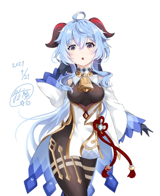 とりま甘雨さん復刻だってね。去年描いたっきりだ。 