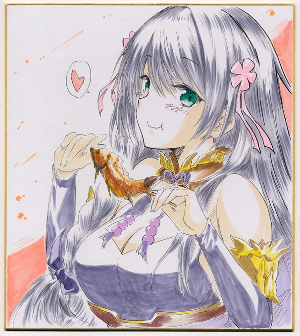 お贈りしたリクエスト色紙です✒️📖🐟 