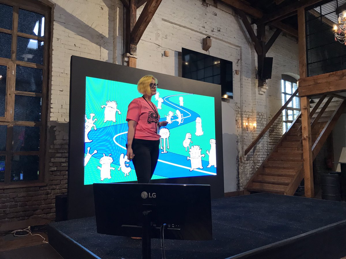 And now <a href="/SVesselov/">Sarrah Vesselov 🏳️‍🌈 🇺🇦</a> on the main stage <a href="/hatchconference/">Hatch Conference</a> talking about the many monsters you’ll face on the road to building design systems, and how to make them work for you. So many bits of wisdom here 🙏🏻