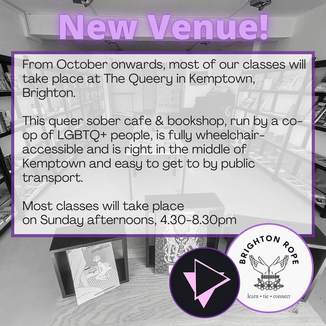 Brighton_Rope's tweet photo. Where moving locations! 

Recently we’ve stretched out sea legs on the barge. But it’s time to move inland to to The Queery in kemptown from October

#rope #ropeclass #ukrope #brightonrope https://t.co/5UB9fhKWhR