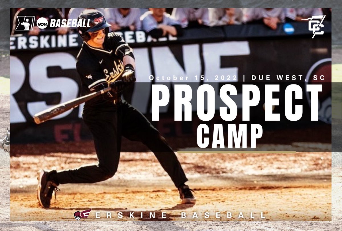 Attention to High School and Junior College Prospects! Flying Fleet Prospect Baseball Camps are back! Join us on October 15, 2022 for a great opportunity with the @FleetBaseball Staff & Players! Spots are going Fast! Sign up below: erskinecollegebaseballcamps.com/camps.php