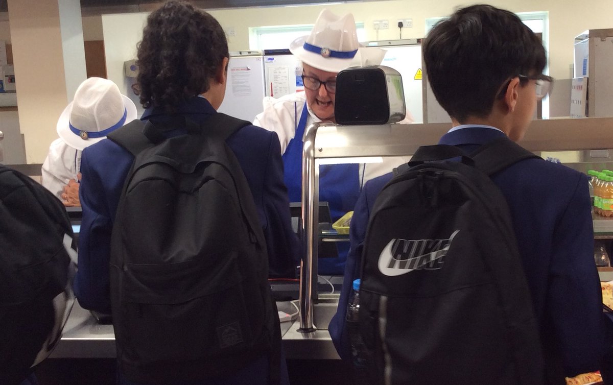 MSJBolton's tweet photo. Our Year 7 Students are settling in well and getting used to the busier school canteen and larger dining hall. Today's menu included a very tasty Chicken curry served with rice and naan bread. #MSJCommunity #MSJLife #Year7 #Lunch https://t.co/WB4foviDLv