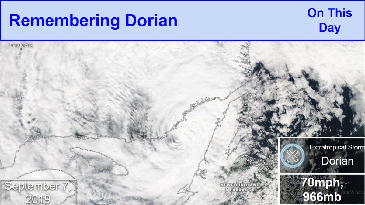 CycloneOTD's tweet photo. Remembering Dorian

On this day, 3 years ago, #HurricaneDorian had turned post-tropical and was impacting #Canada and #Newfoundland. This is the last report.

#dorian3 https://t.co/hv5hQZaYA2