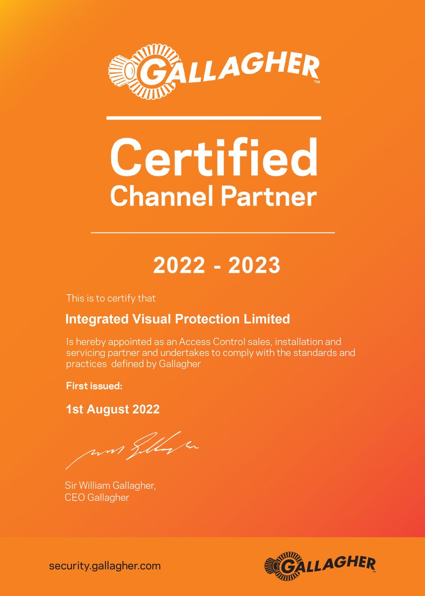 IVP_Ltd's tweet photo. Shout Out - Integrated Visual Protection Limited are appointed Channel Partners of Gallagher Security #AccessControl #accesscontrolsystem #AccessControlmaintenance #itswhatwedo https://t.co/2SpXl7oeUd