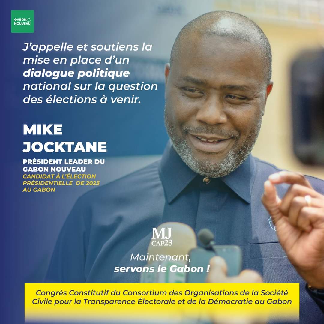 mikejocktane's tweet photo. J’en appelle vivement à la mise en place d’un dialogue politique national sur la question des élections à venir au #Gabon.
#MikeJocktane
#candidatalelectionpresidentielle2023
#electioncredible
https://t.co/ioDVm6I82O
https://t.co/oGLCYMfgAu https://t.co/kUwq3aqEep