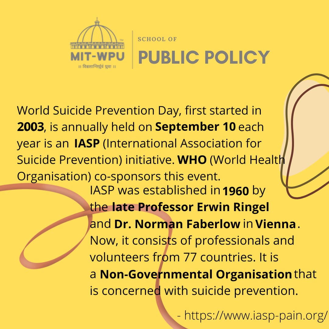 MITWPU_SoPP's tweet photo. World Suicide Prevention Day!
Suicide prevention begins with all of us! Here's what you need to know about World Suicide Prevention day. https://t.co/txeCYhwgQ5