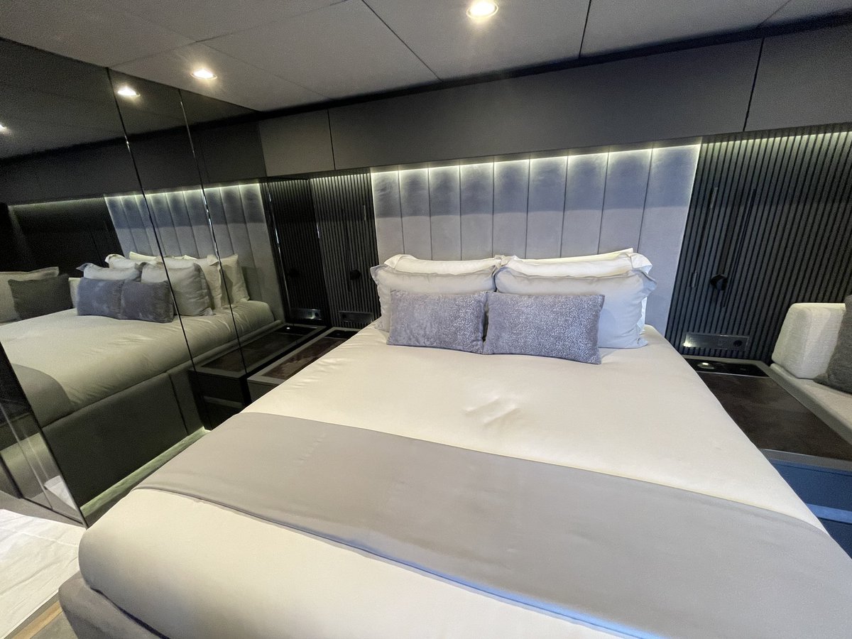 I got a look behind the scenes of <a href="/SunreefYachts/">Sunreef Yachts</a> new Eco 80 supercat at #Cannes. F1 ace Fernando Alonso explained why he was buying the 60ft sister boat: “I am in love with catamarans because of the space - like having a villa on the water” <a href="/alo_oficial/">Fernando Alonso</a>