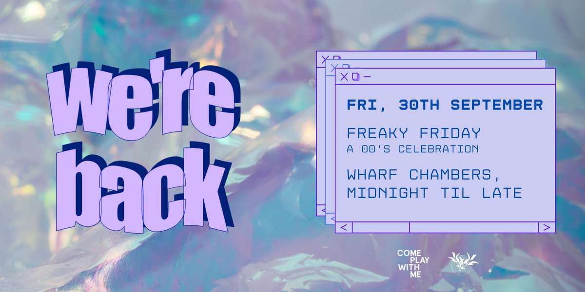 AND WE ARE BACK BABIESSSSSSS!!!!! Celebrate the 2000s with some live music and djsssss on Friday 30 Sept, Wharf Chambers !!! Artists to be announced very soon (and they're all SO GREAT!!) - tickets from £5 eventbrite.co.uk/e/cpwm-x-bloom… thx <a href="/cpwmco/">Come Play With Me</a> for funding it x