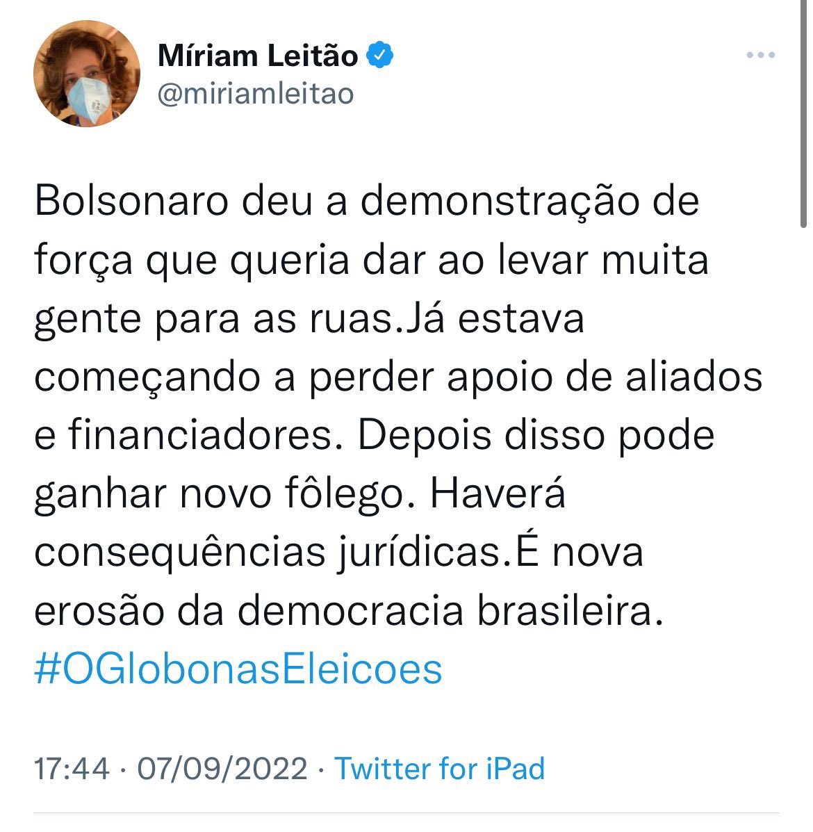 Rconstantino's tweet photo. Povo patriota mas ruas de forma civilizada e pacífica = “erosão da democracia”… 🤡 https://t.co/EGBglayDLD