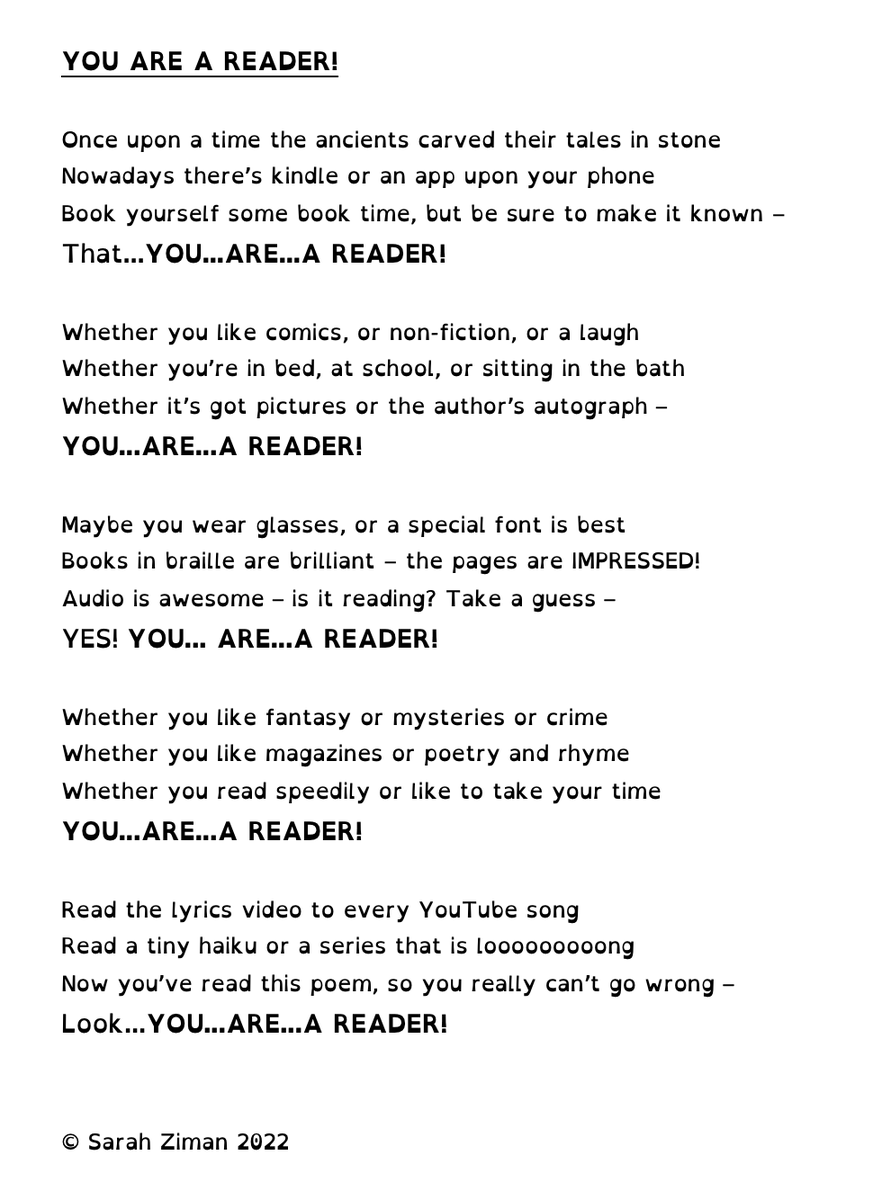 It's #nationalLiteracyDay today, but don't forget that that there are many ways to access reading
 #poem #poetry #childrensPoetry #edutwitter