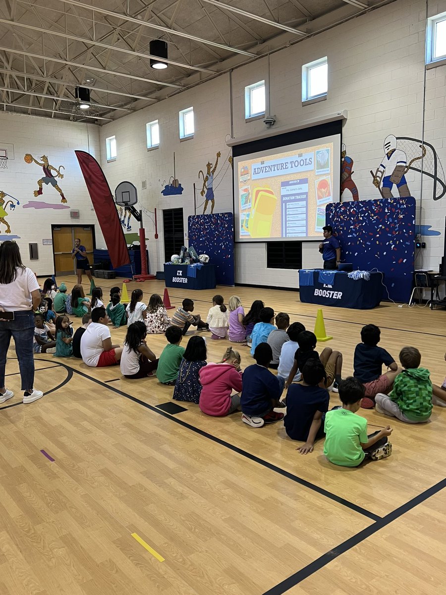 MrsBSimon1's tweet photo. Our jaguars loved the Fun Run Boosterthon Pep Rally today! @JaguarESNews @ajdeloia @JillOsmerg https://t.co/RRGKDdaX8w