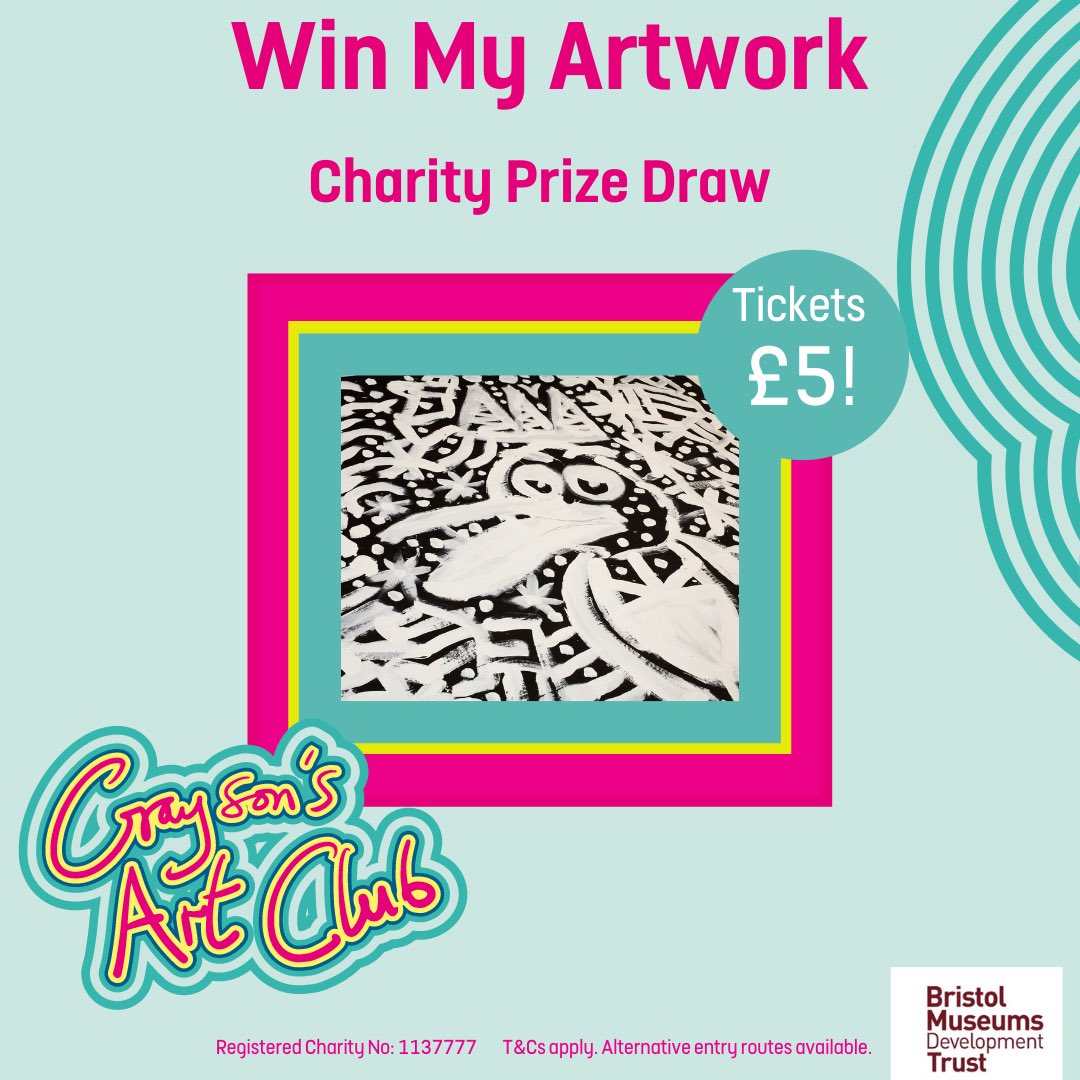 russelltovey's tweet photo. 2 weeks remaining to enter @BristolMuseum charity prize draw for a chance to win my artwork featured in @Channel4 #GraysonsArtClub! All funds raised will support vital community projects and conservation work.
 
Enter now https://t.co/fx6lxzDRli https://t.co/LvHYRmYIqT