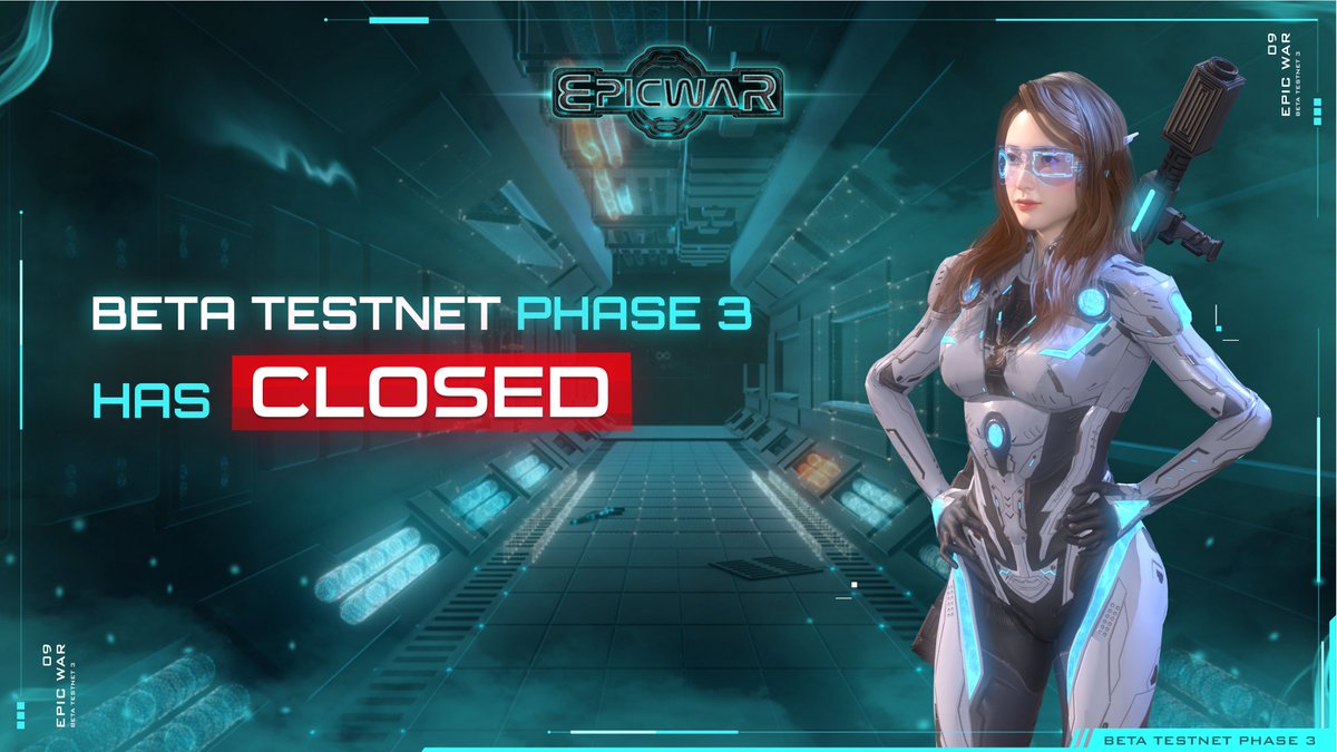 the_epic_war's tweet photo. BETA TESTNET PHASE 3 IS OFFICIALLY CLOSED!
A trip has just ended, we appreciate your effort to join our event.Feedbacks will be gathered and the winners list will be announced soon!
💕Sincerely thanks community!
#EpicWar #F2P2E #Epiceros https://t.co/NJeaN9XIMd