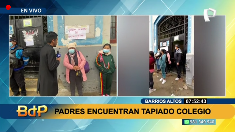 PTV_Noticias's tweet photo. #Bdp #EnVivo | #COLEGIO APARECE #TAPIADO CON LADRILLOS. Padres de familia no fueron notificados de esta situación.
Míranos EN VIVO ► https://t.co/gj7lGwGLNU
#PanamericanaTelevisión #NoticiasPanamericana #BarriosAltos https://t.co/EltWQajs3T