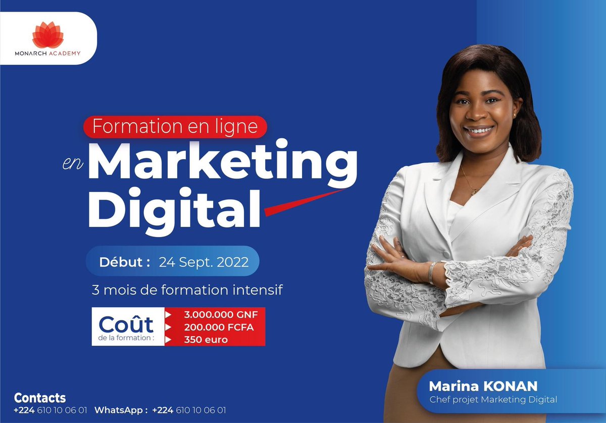 Le Marketing digital, ça vous parle?

Avez-vous une fois entendu parler de cette révolution dont l'impact n'épargne aucun secteur professionnel?

La Monarch Academy vous propose une formation pour réveiller votre génie