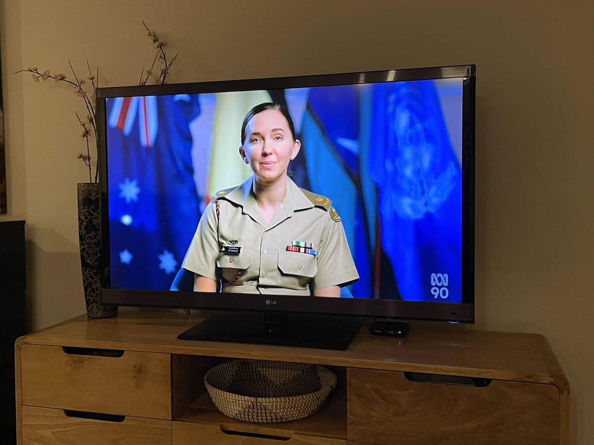 LyndsayFreeman8's tweet photo. Very proud to be featured in the #ABC doco ‘First on the Ground’ in the lead up to the commemoration of 75 years of Australian #peacekeeping ops.
@UN #ADFPOTC #defencewomen #YourADF 🇦🇺
https://t.co/rQGJCSlbfR https://t.co/BD3AEZHia9