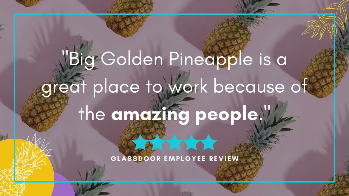 BGP_Limited's tweet photo. The people you work with can often make or break a role. Here at Big Golden Pineapple our team know how to have fun, while being dedicated in the pursuit of success. https://t.co/gpvVsZE5K0 
#EmployeeReview #CompanyCulture #GreatPlacesToWork https://t.co/mWgT5aUvo8